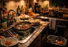 La cucina dopo cena: scena del crimine La cucina dopo cena